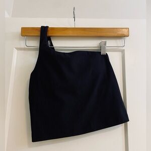 Lululemon Ribbed Nulu Asymmetrical Yoga Tank Top in Black Size 2